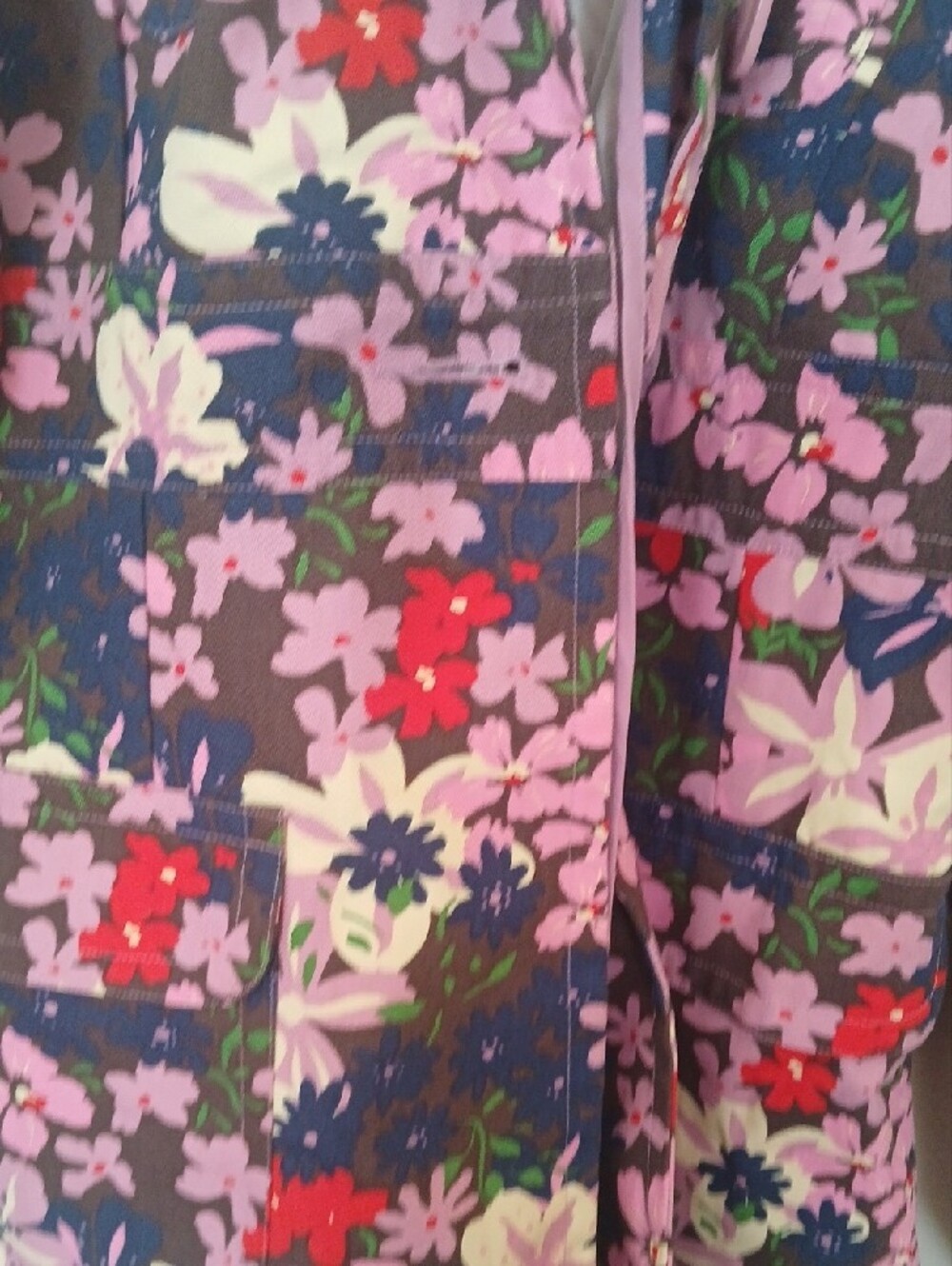 Tara Jarmon Pink Multi Floral Trench Coat - Picture 4 of 6